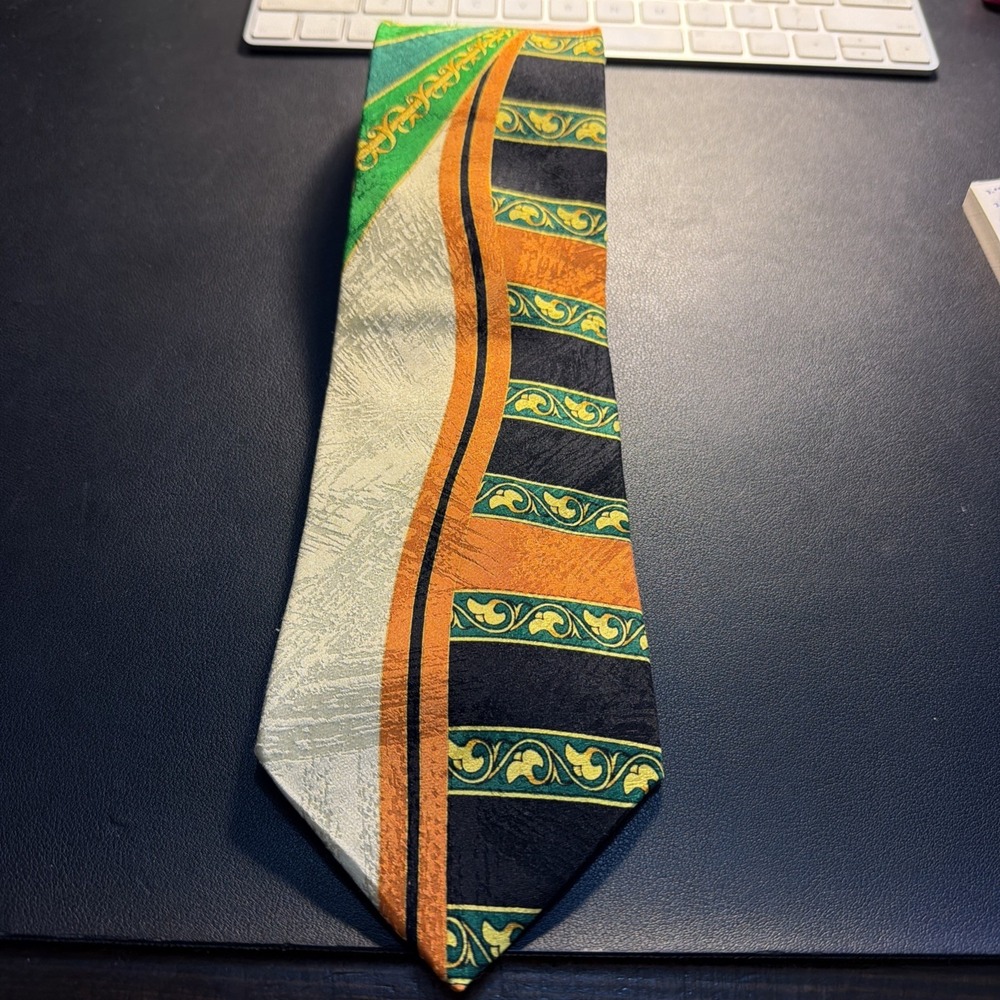 RUSH LIMBAUGH No Boundaries Mens 100% Silk Tie USA Geometric Abstract